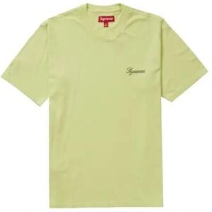 Supreme Lime Green Embroidered Tee